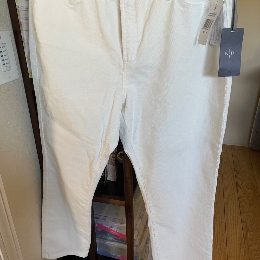 NYDJ brand. Size 14, winter white